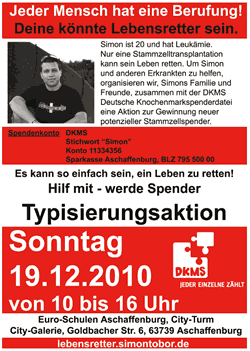 Aufruf zur Typisierungsaktion -1
